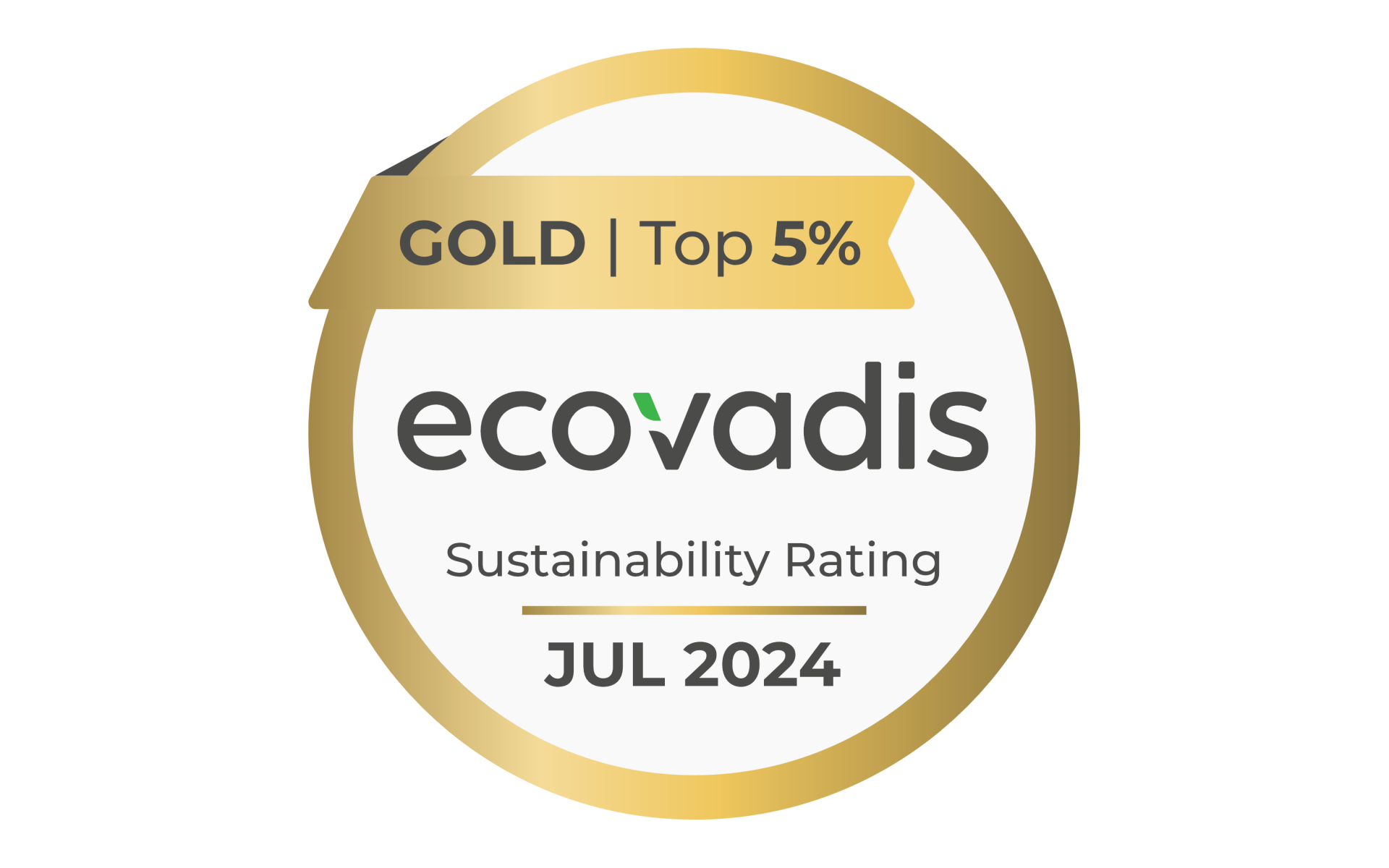 榮獲2024年度 EcoVadis 全球企業社會責任(CSR) 評級金牌