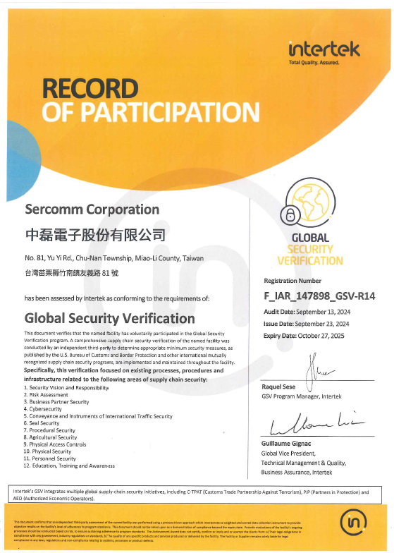 Global Security Verification