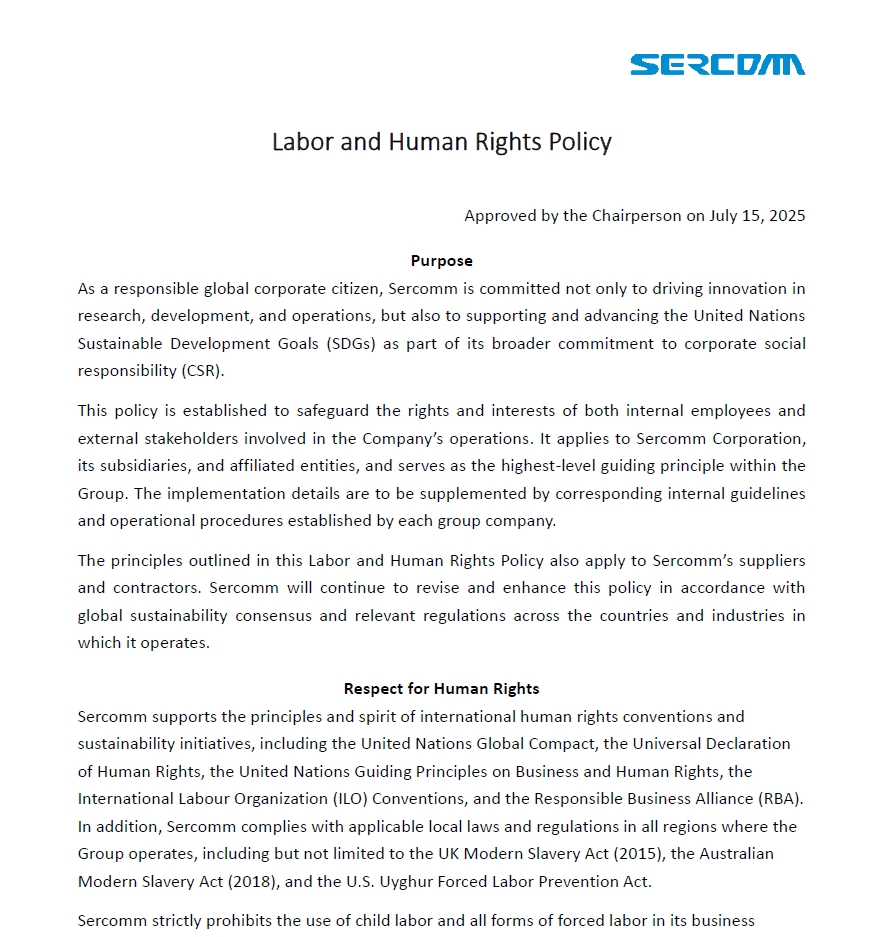 Labor and Human Rights Policy